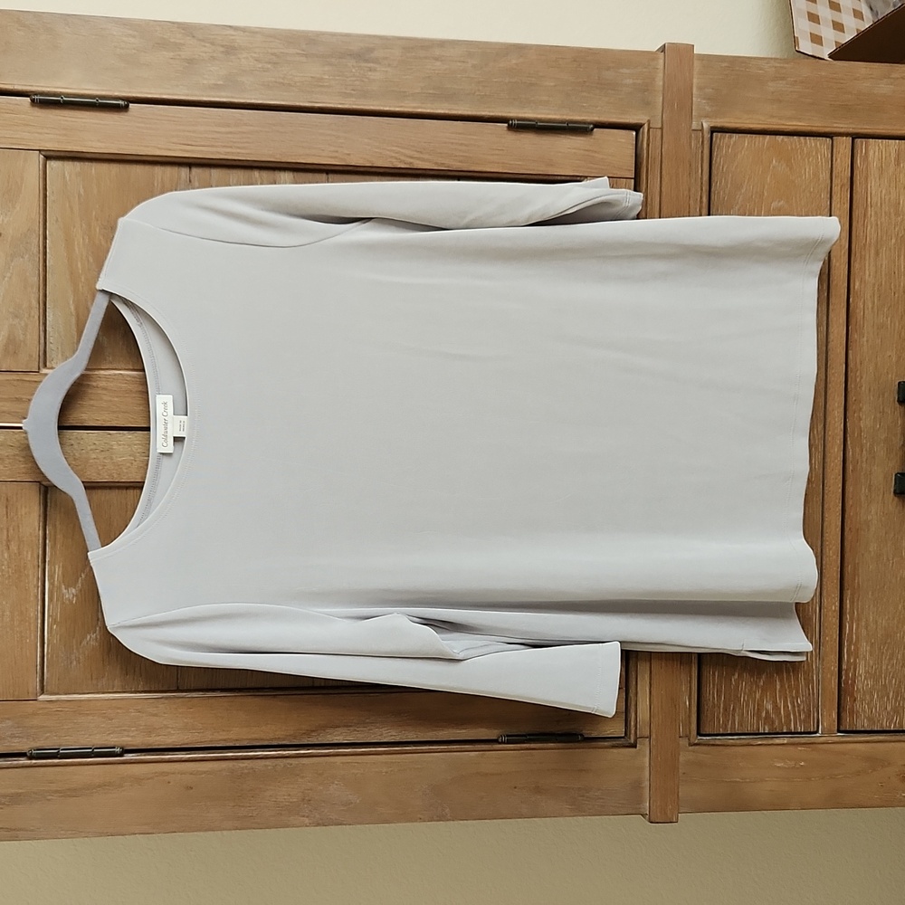 🚦3for$15🚦Coldwater Creek - Lightweight Gray Pullover Top - size L (14)